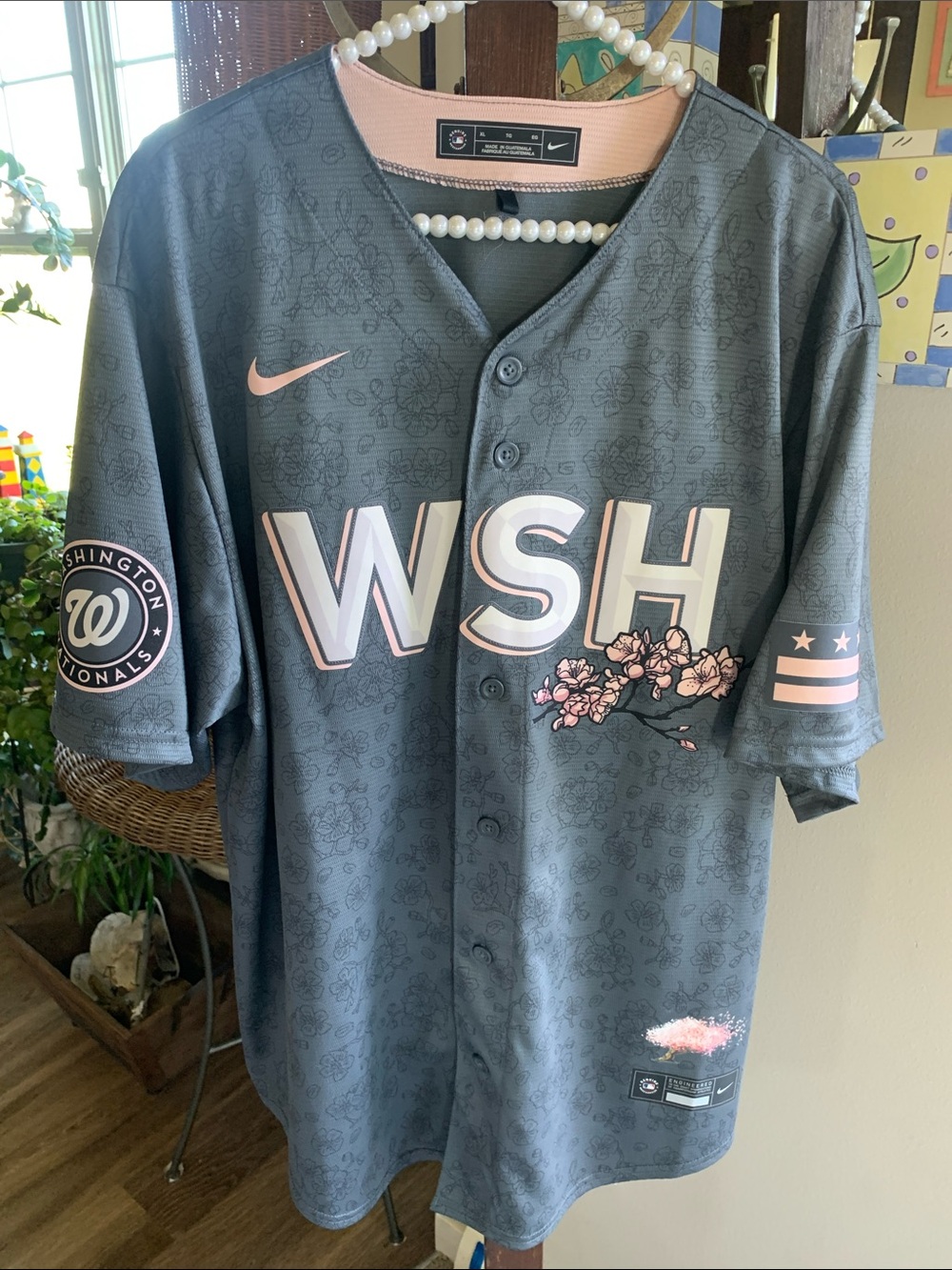 NWOT Nike Washington Nationals City Connect Cherry Blossom Jersey Size XL